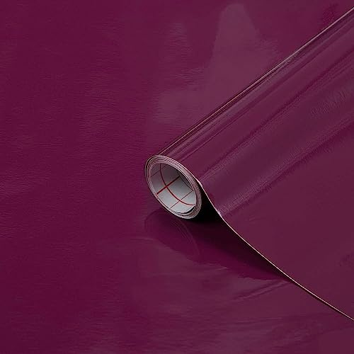 d-c-fix vinyl wrap Berry gloss plain 45 cm x 2 m - sticky back plastic roll for furniture, kitchen & cupboards - contact paper sticker self adhesive film
