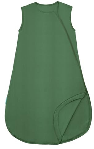 PurComfy Supersoft Sleep Sack 0.5 TOG, Premium Bamboo Viscose Baby Sleeping Bag, Lightweight Sleep Sacks 3-6 Months (Forest)