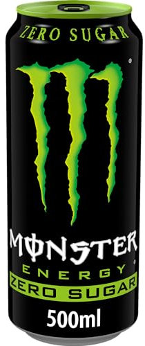 Monster, Monster Green Zero, Bevanda Energetica dal Gusto Eccezionale con Miscela Energetica e 180 mg di Caffeina, Senza Zuccheri, 1 Lattina da 500 ml
