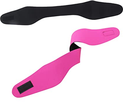 HANABASS 2pcs Neoprene Swimming Headband for Boys and Girls Adults Adjustable Yoga Diving Ear Band Rosy Black for Surfing Bathing Water Sports