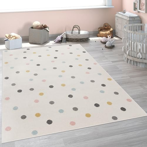 Paco Home Alfombra Infantil Habitación Infantil Niña Niño Varios Estampados Y Tamaños, tamaño:120x160 cm, Color:Gris-Beige