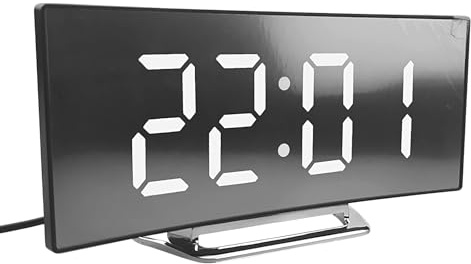 Renchey Horloge Numérique à Affichage Digital - Réveil Digital LED pour Chambre,Outil de Gestion du Temps pour Salle de Bain, Salon, Camping-Car, Espace Méditation, Adapté à Âges