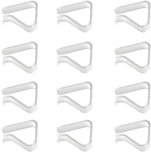 RGEVGER 12 Pcs Tablecloth Clips, Outdoor Table Cloth Clips, Anti-Slip Transparent Tablecloth Clip, Table Cloth Holders Clip for Christmas Home Wedding Party Indoor Outdoor Camping