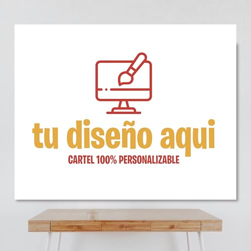 Cartel 100% Personalizable (Imagen, Nombre y Edad), Tamaño 100x80cm, Impreso en papel de 180g, Ideal para Fiestas de Cumpleaños u Otras Festividades