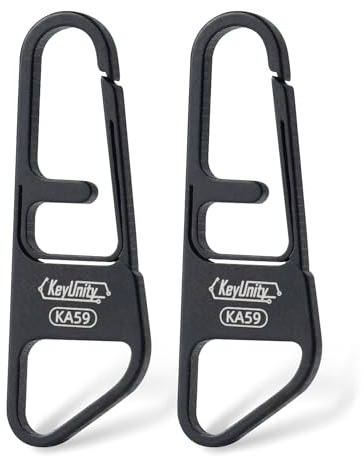 KeyUnity KA59 Tirette Fermeture Eclair, 2 Pièces Tirette de Fermeture Éclair Amovible, Zipper Pull Amovible, Convient pour les Valises, Sacs à Dos, Vestes, Jeans, Tentes de Camping, Noir