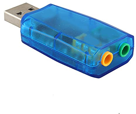 lyrlody Carte Son USB. Haut-Parleur en Plastique, Carte Son USB pour PC, Externe Noire, Usage Quotidien Professionnel, Usage Domestique Professionnel