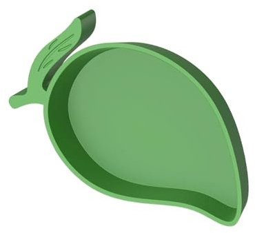 Cuenco de agua para reptiles – Bandeja de comida en forma de hoja impresa en 3D – Accesorios para hábitat de tortuga, para hábitats de reptiles, terrarios, jaulas, lagartos,