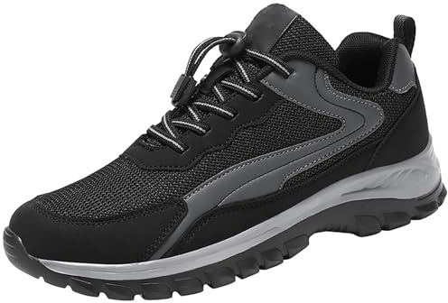 Zapatillas de hombre para primavera, cómodas e informales, ideales para actividades al aire libre y senderismo. Protección contra cortes zapatos hombre, Negro , 45 EU