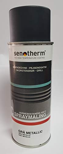 Senotherm - Pintura para horno (resistente al calor, 400 ml), color gris metálico