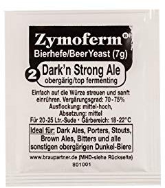 Zymoferm DARK'N STRONG ALE Trockenhefe og | Obergärige Bierhefe zum Bier brauen