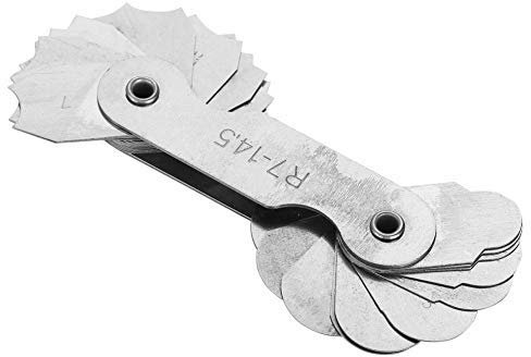 Radiusanzeige, R0.3-1.5/R1-6.5/R7-14.5/R15-25//R25-50/R52-100MM Radiusfiletanzeige aus rostfreiem Stahl(R7-14.5MM)