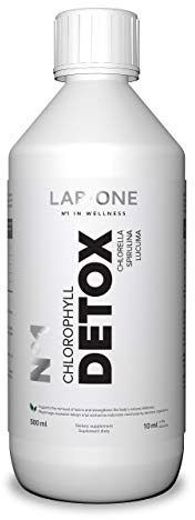 Lab One Chlorophyll Detox 1 pack x 500ml – Kräuterextrakte - Lucuma - Spirulina - Chlorella - Natrium und Kupfer aus Chlorophyllin - Body Detox - Algen