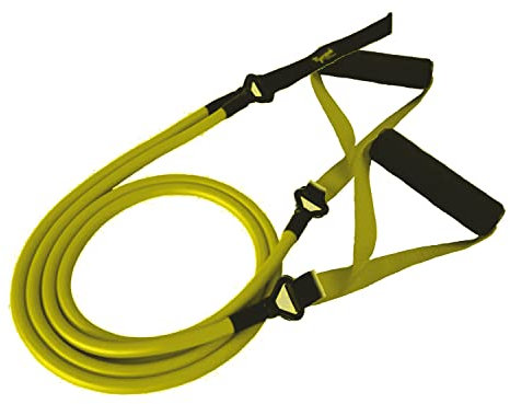 Tyron Latex-Zugseil mit Griffen (geringer Widerstand) | Zugseil | Armzug-Training für Muskel- und Kraftsport