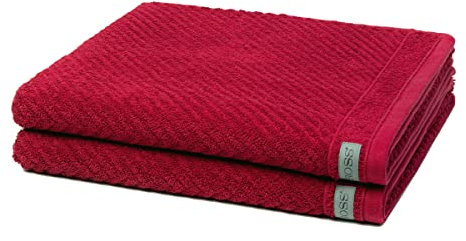 Ross - 2 teiliges Frottier-Set - Smart (2 X Duschtuch im Set) - 520 g/m2 - Baumwolle - Frottee - saugstark - weich und flauschig - Marsala