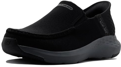 Skechers Men's Parson RALVEN Slip-On, Black Mesh, 11 UK