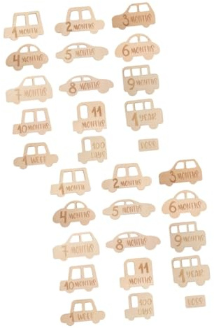 Hemobllo 30pièces Cartes pour Garçon Fille Marqueurs De Mensuels Slices Décoratifs pour Photos De Jalons Infants
