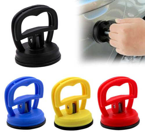 Ventouses 4 Pièces, Ventouse pour Verre, Extracteur de bosses de voiture, puissant kit de levage de débosselage de voiture, pour Ordinateur et Téléphone Écrans, Miroir, Carreaux, Réparation Bosses