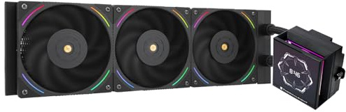 Thermalright Hyper Vision 360 ARGB Nero CPU AIO Radiatore, Specifiche PC 360 Sistema di Raffreddamento ad Acqua, Schermo LCD IPS con Risoluzione 480x480, per AM5; Intel 1700/1851, Schermo da 3,95