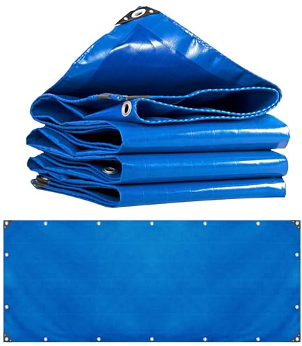 Lona Impermeable Exterior 1x48 m 500g/m² Lona de Protección Lona Protectora Resistente a Intemperie y a Rayos UV, Lona de Tela para Jardín, Piscina y Remolque LXX94W, Azúl