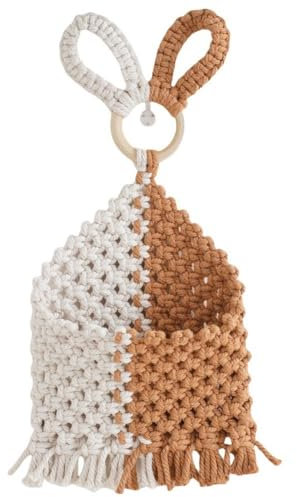 Vobumix Cesta Colgante De Macramé, Macetero Colgante De Pared, Colgador De Plantas Tejido, Tapiz De Pared De Macramé para Decoración Interior Y Exterior