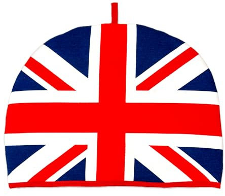 SAJAK Union Jack Tea Cosy - 100% Cotton British Teapot Insulator Cover for Small to Large Pots | Keeps Tea Hot for Hours | Double-Sided UK Collectable Souvenir Gift & Afternoon Tea Party Décor