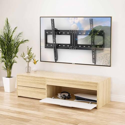 Support Mural Pour Téléviseur - Support De Plafond Inclinable Et Robuste, Pour La Plupart Des Téléviseurs Plats/Incurvés De 32 À 75 Pouces, Grand Support Mural Discret, Compatible Avec Les Montants D