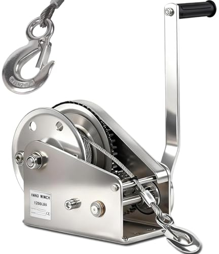 Verricello Manuale Acciaio Inox, Verricello Manuale Piccolo con 10 m
