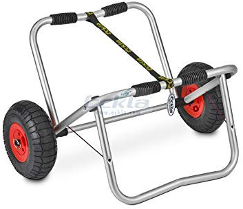 Eckla Kanuwagen 260 selbst stehender Kanu- Kajakwagen Transport pannensicher, Farbe:Grau