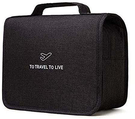 YumSur Reise Kulturtasche Zum Aufhängen Kulturbeutel Kosmetiktasche Waschtasche für Kinder Frauen Mädchen Damen Herren für Pflegeprodukte Makeup zur Reisen Urlaub Outdoor Camping (le Noir)