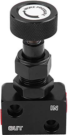 Válvula de freno, válvula proporcional de freno de coche de cierre de freno, capacidad de válvula de cierre de freno de uso generalizado para coche para hombre(black)