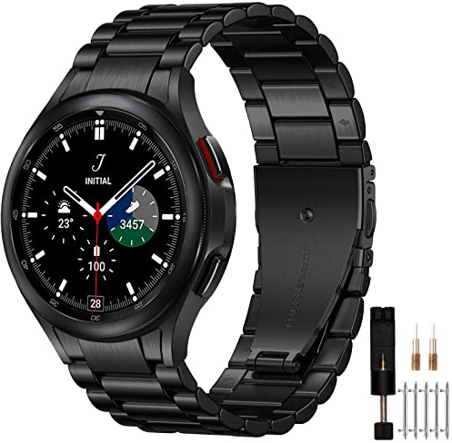 Mastten Ersättningsarmband kompatibelt med Samsung Galaxy Watch 4/5/6/7 44 mm 40 mm rostfritt stål ersättningsband ersättningsband för Galaxy Watch 5 Pro 45 mm/Galaxy Watch 6 Watch 4 Classic 47 mm