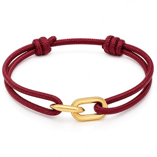 Made by Nami Surferarmband för män och kvinnor, handgjort och flätat segelreparmband, marinarmband, minimalistiskt armband, 100 % vattentätt och justerbart, presenter för män, [Adjustable], Rostfritt