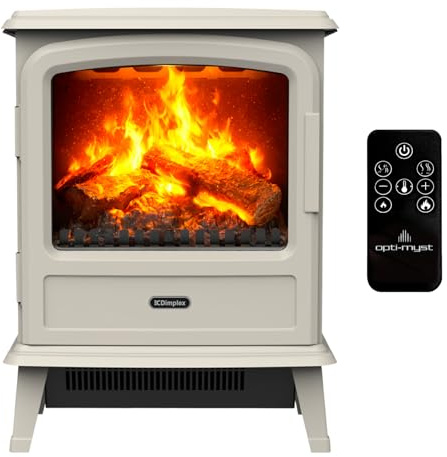 Dimplex Evandale Pebble Elektrokamin mit 1 000 W/2 000 W Heizung Wasserdampf Kamin - Optimyst 3D Flammeneffekt - Langlebige LED-lampa - Inklusive Fernbedienung - Elektrisches Gusseiseneffekt