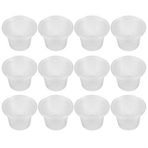 Aramox cápsula de café Desechable, Kit de Taza con Filtro de café en Polvo, Suministros de Cocina para Uso en el Hogar y la Oficina (30 Tazas + 30 Pegatinas + cepillos de Cuchara)