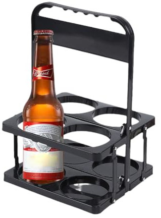 Helweet Portabottiglie, Cestino per Bevande, Portabicchieri Portabottiglie, Adatto per il Trasporto Sicuro e lo Stoccaggio Ordinato di Birra e Bevande, Può Contenere 4 Bottiglie, 20 x 18 x 33cm