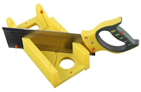 Scie à onglets manuelle avec boîte, outil de coupe à angle de 45 degrés, Outil de coupe d'angle portable, coupe-bois, Scie d'angle polyvalente, scie à bois pour l'artisanat du travail du bois