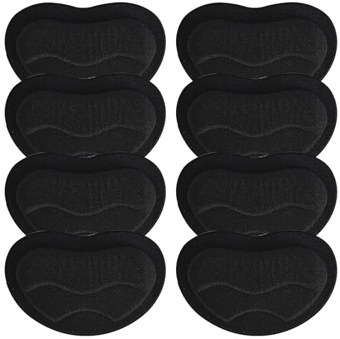 4 Paia Protezione Tallone Scarpe, Tallone Cuscino, Copri Tallone per Scarpe, Salva Tallone per Scarpe, Cuscinetti per Scarpe, Cuscinetti per Tallone, Migliorare la vestibilitàc (Nero, Universale)