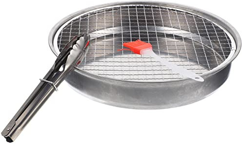 ifundom 1 Juego parrilla al aire exterior carbón mini plegable cámping parrilla de barbacoa portátil estufa portátil estufa de barbacoa parrilla portátil el plastico