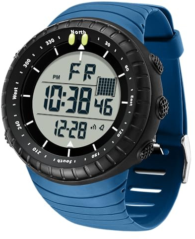 Montre de sport numérique étanche avec rétroéclairage LED, alarme, date, montre militaire pour homme