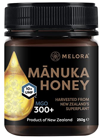 Melora Genuine Manuka Honey - 10+UMF - 300 MGO, 250g - High Strength Honey - 100% Pure & Traceable Manuka from New Zealand