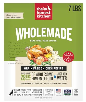 The Honest Kitchen Human Grade Wholemade™ Dehydrated Grain Free Chicken Dog Food - Complete & Balanced Meal or Topper - 7 lb Box