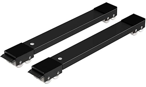 Ronlap 2er-Set moblies Waschmaschinen Untergestell Transportroller für Waschmaschine Kühlschrank 44cm-70,5cm, mit 24 Räder, Bremse, Schwarz