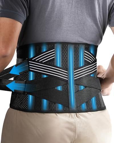 Fitomo Faja Lumbar para Hombre Mujer, Aliva Dolor Espalda de Ciática, Disco Herniado, Faja Lumbar para Protección de Lesión Trabajo Deporte