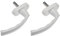 HOPPE 3737041 Fenstergriff LIÈGE-verdeckt geschraubt, 7x32, weiß (Packung mit 2)