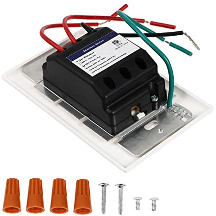 jojofuny Led Dimmer Schalter Mit Wandplatte Phasenabschnittsdimmer 600w Max Lineare Helligkeitsregelung Blau Beleuchtet Für Dimmbare Led Glühlampen Einfach Zu Bedienen