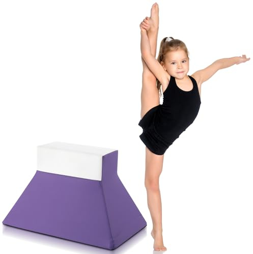 Gemscream Cheer Flyer Stand for Kids Adults Larger Cheerleading Stunt Balance Trainer with Zipper Detachable Balance and Flexibility Trainer Cheer Equipment(Purple)