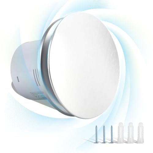 Ventola Aspirazione 100mm, Estrattore Aria 2 Direzioni, Aspiratore Bagno Impermeabile IPX4, Funzionamento Silenzioso 34dB e Alta Efficienza 95m³/h, per Bagno, Cucina, Ufficio, Serra, Garage