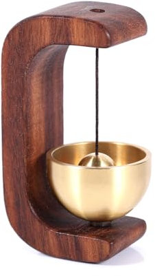 Cloche de Commerçant, Sonnette en Bois Sonnette de Porte en Bois de Commerçant Harpe de Porte pour Réfrigérateur Jardin Arrière-Cour Restaurant Porche Maison Entreprise Cadeau Spécial