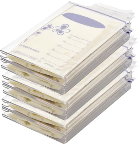 6 Pack Freeze Flat Breastmilk Storage Organizer, Clear Milk Bags Flattener