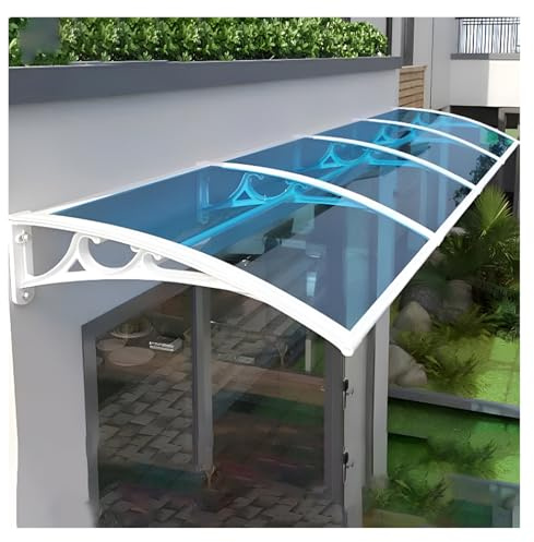 Utomhus aluminiummarkis med slagtåligt fäste – perfekt för gårdar och däck blå 100 x 150 cm – skydd mot regn och sol